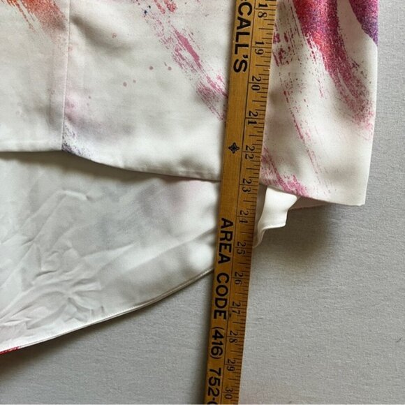 Babaton Aritzia Hopkins Paint Brush Effect Sleeveless Blouse Sz S - Picture 8 of 10